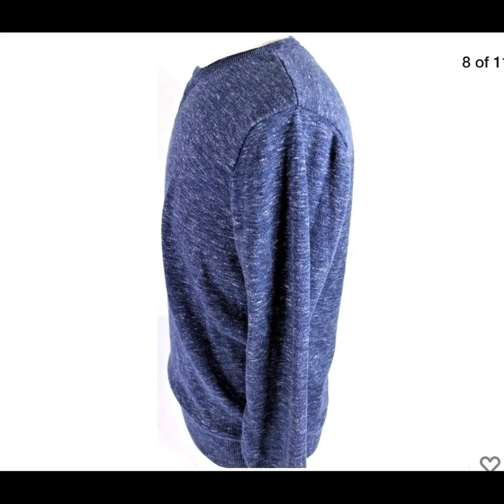 JCREW•crewneck heathered navy sweater